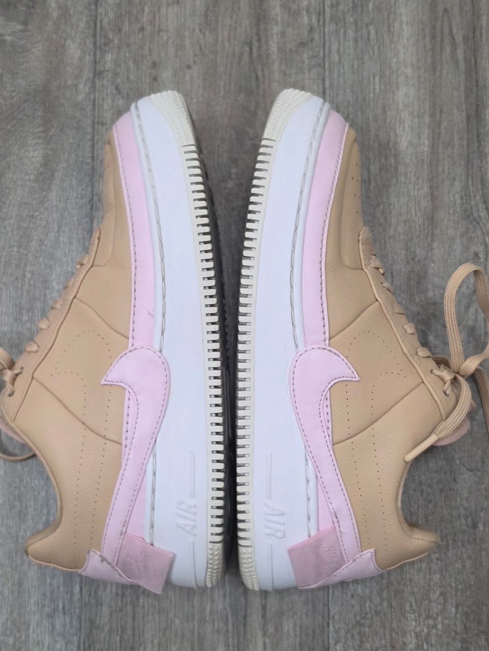 Women's Nike Air Force 1 Jester XX Bio Beige, Pink, & White-Size 11 - Picture 8 of 10